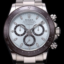 ROLEX 로렉스 크로노그래프 데이토나 116506 아이스 블루 다이얼 브라운 컬러 모노블록 세라크롬 Cerachrom 베젤 오토매틱 무브먼트 rol0349