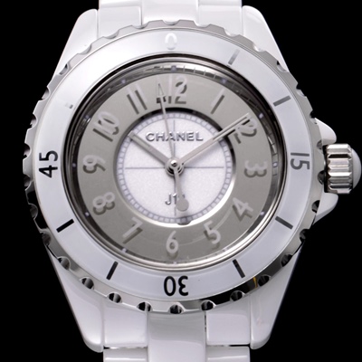 CHANEL 샤넬 제이12 H4861 - 33 mm 샤넬 정품 스위스 쿼츠 탑재 여성용 그레이 다이얼 브레이슬릿 cha0134 - CHANEL J12 Full Ceramic Grey Dial Bracelet Chanel Genuine Original Swiss ETA Quartz Movement