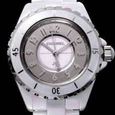 CHANEL 샤넬 제이12 H4861 - 33 mm 샤넬 정품 스위스 쿼츠 탑재 여성용 그레이 다이얼 브레이슬릿 cha0134 - CHANEL J12 Full Ceramic Grey Dial Bracelet Chanel Genuine Original Swiss ETA Quartz Movement