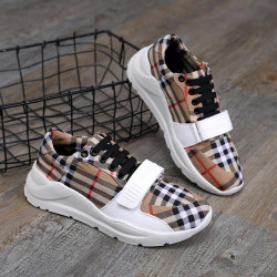 BURBERRY 버버리 빈티지 체크 코튼 스니커즈