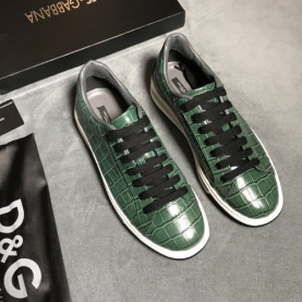 DOLCE & GABBANA 돌체앤가바나 크록 레더 스니커즈