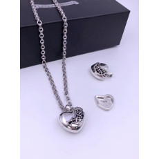 CHROME HEARTS 크롬하츠 남녀공용 925실버 하트 목걸이 65cm