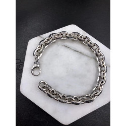 CHROME HEARTS 크롬하츠 남녀공용 925실버 이니셜체인 팔찌 16~24cm