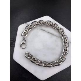 CHROME HEARTS 크롬하츠 남녀공용 925실버 이니셜체인 팔찌 16~24cm