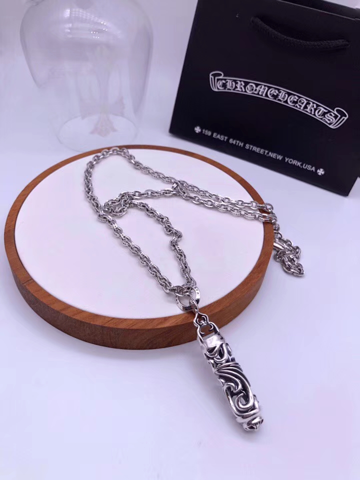 CHROME HEARTS 크롬하츠 남녀공용 925실버 목걸이 65cm