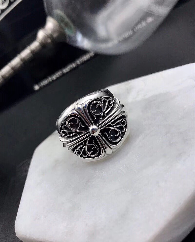 CHROME HEARTS 크롬하츠 남성용 925실버 십자꽃반지 16~26호