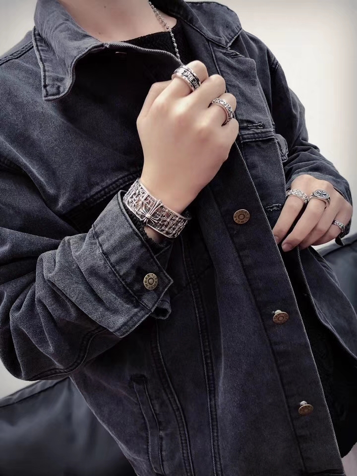 CHROME HEARTS 크롬하츠 남녀공용 925실버 팔찌