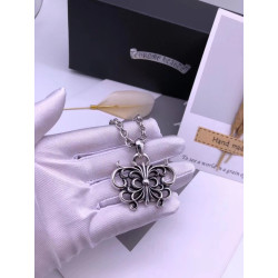 CHROME HEARTS 크롬하츠 남녀공용 925실버 나비목걸이 65cm