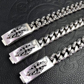 CHROME HEARTS 크롬하츠 925실버 남성팔찌 3디자인(폭15mm)