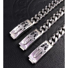 CHROME HEARTS 크롬하츠 925실버 남성팔찌 3디자인(폭15mm)
