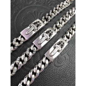 CHROME HEARTS 크롬하츠 925실버 대거 남녀공용 팔찌 3디자인(폭15mm)