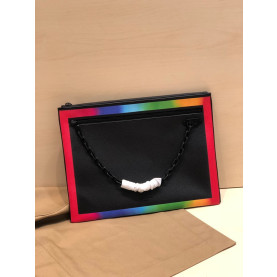 LOUIS VUITTON 루이비통 2020 레더 남여공용 클러치 M44484,LOUB1714,35.5cm,블랙