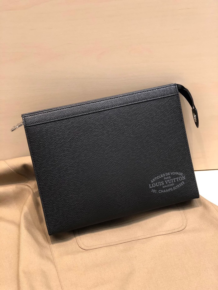 LOUIS VUITTON 루이비통 2020 포쉐트 보야지 남여공용 클러치백 M30395,LOUB1809,27cm,블랙,블루