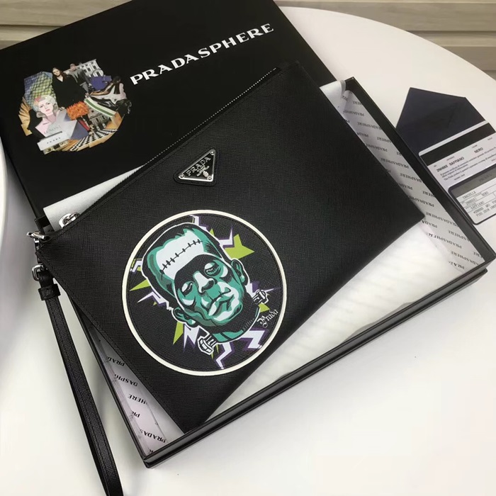 PRADA 프라다 레더  클러치백 2NH005-8