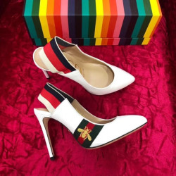 GUCCI 구찌 레더 웹 슬링백 펌프 구두 3COLOR