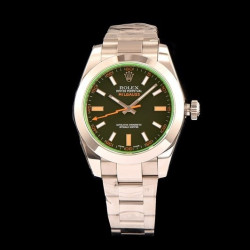 ROLEX 로렉스 인덱스 밀가우스 그린 스틸 116400-GV-72400 그린코팅 블랙다이얼 야광 스틱 인덱스 오토매틱 무브먼트 rol0506