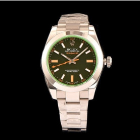 ROLEX 로렉스 인덱스 밀가우스 그린 스틸 116400-GV-72400 그린코팅 블랙다이얼 야광 스틱 인덱스 오토매틱 무브먼트 rol0506