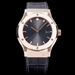 HUBLOT 위블로 클레식 퓨전 511.OX.1181.LR 18k 로즈골드 케이스 블랙 다이얼 블랙 레더스트랩 오토매틱 무브먼트 hub0215 - Hublot Classic Fusion Daily Watch Simple Classic Type Upgrade 18k Rose Gold Case Black Dial Black Leather Strap Automatic Movement