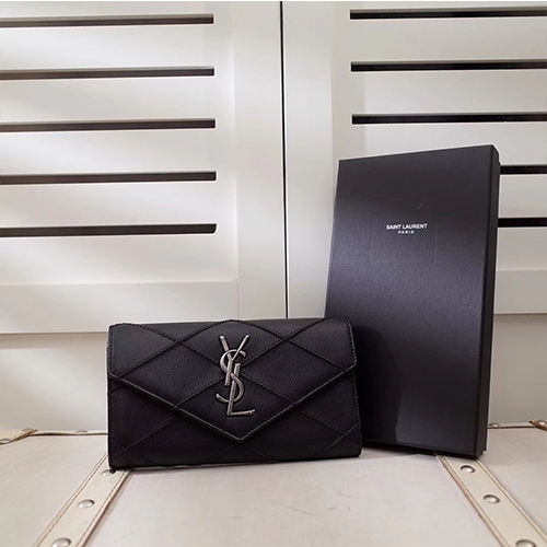 SAINT LAURENT 생로랑 플랩 장지갑 455662