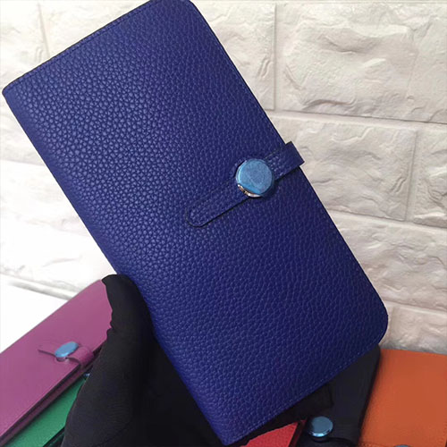 HERMES [프리미엄] 에르메스 도곤 장지갑 토고 네이비