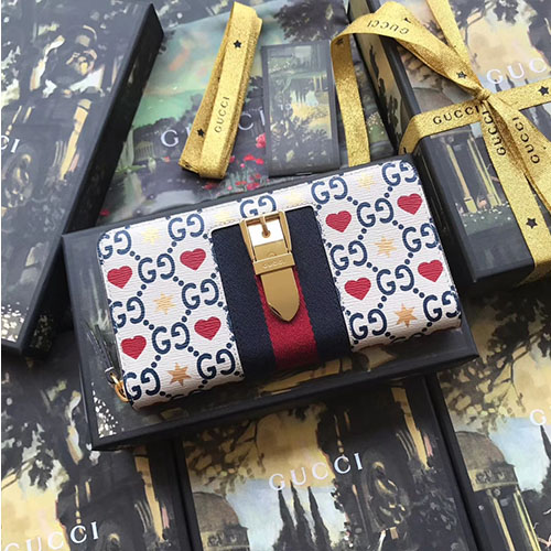 GUCCI 구찌 실비 지퍼 장지갑 476083-6