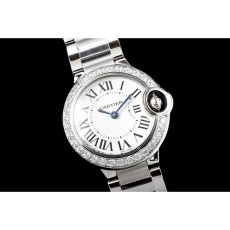 CARTIER 까르띠에 발롱블루 28mm 쿼츠-36 W4BB0015
