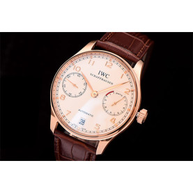 IWC 아이더블유씨 포르투기스 세븐데이즈 IW500701(로즈골드&브라운밴드)
