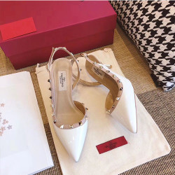 VALENTINO 발렌티노 락스터드 슬링백 힐 6.5cm M1350-5