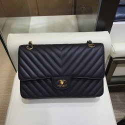 CHANEL 샤넬 쉐브론 클래식 캐비어 2.55백 AS1112