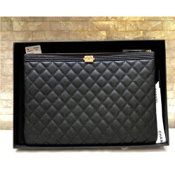 CHANEL 샤넬 캐비어 클러치 AS1034