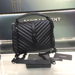 SAINT LAURENT 생로랑 사첼백 흑니켈 토트&숄더 24CM Y87105-2