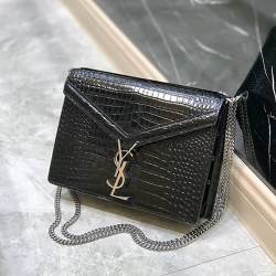 SAINT LAURENT 생로랑 악어무늬 체인 숄더백 Y1011-2