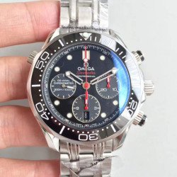OMEGA 오메가 씨마스터 다이버 300M "크로노그래프44MM" 코-액시얼 래커 처리된 블랙 다이얼 오토매틱 무브먼트 omg0858 - Omega Seamaster Sporty Seamaster collection Date Diver 300M Co-Axal Chronograph Lacquered Black Dial Automatic Movement