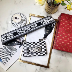 DIOR 디올 자디올 미니 블랙화이트콤비 JADIOR 18CM