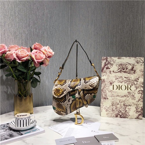 DIOR 디올 새들백 뱀가죽 M0446