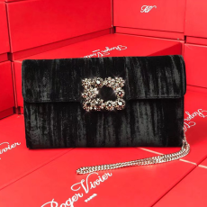 ROGER VIVIER 로저비비에 벨벳 체인클러치 24CM R30588