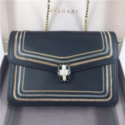 BULGARI 불가리 세르펜티 다이아몬드 블라스트 미니 체인 숄더백 BV28655-1