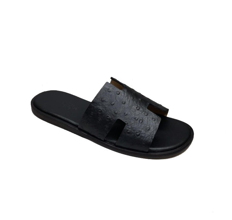 HERMES 에르메스 타조가죽 오스트리치 이즈미르 슬리퍼