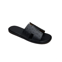 HERMES 에르메스 타조가죽 오스트리치 이즈미르 슬리퍼