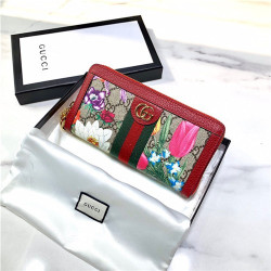 GUCCI 구찌 플라워 오피디아 지퍼 장지갑 523153-1