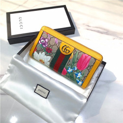 GUCCI 구찌 플라워 오피디아 지퍼 장지갑 523153-3