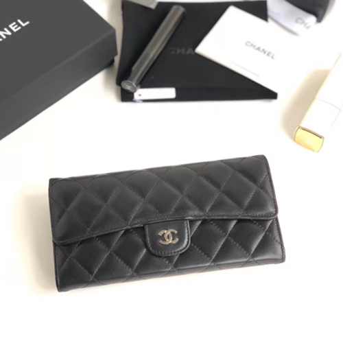 CHANEL 샤넬 장지갑 은장 AS5009