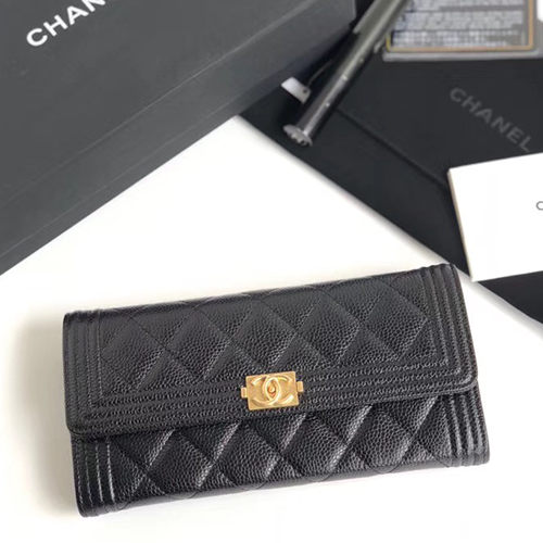 CHANEL 샤넬 장지갑 캐비어 금장 AS7088