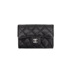 34위 CHANEL 샤넬 카드지갑 캐비어 은장 A80799