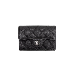 34위 CHANEL 샤넬 카드지갑 캐비어 은장 A80799