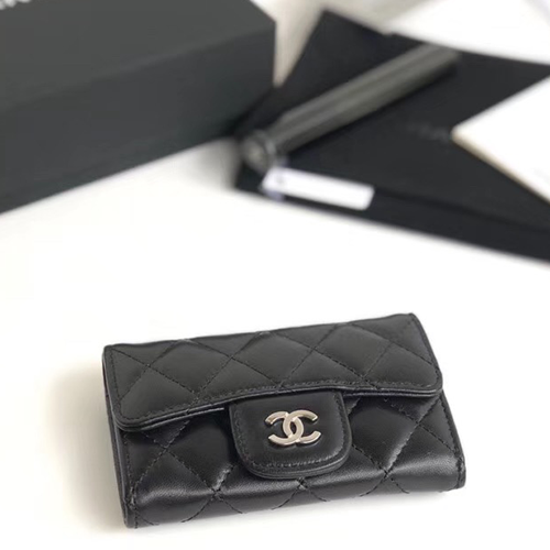 CHANEL 샤넬 카드지갑 램스킨 A80799