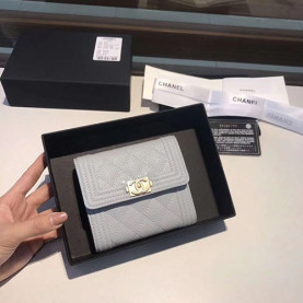 CHANEL 샤넬 LEBOY 지갑 캐비어 금장 AS87088