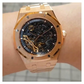 AUDEMARS PIGUET 오데마피게 로얄오크 15407OR.OO.1220OR.01 스켈레톤 다이얼 브레이슬릿 오토매틱 무브먼트 - Audemars Piguet Royal Oak Skeleton Dial High Quility Bracelet Automatic Movement