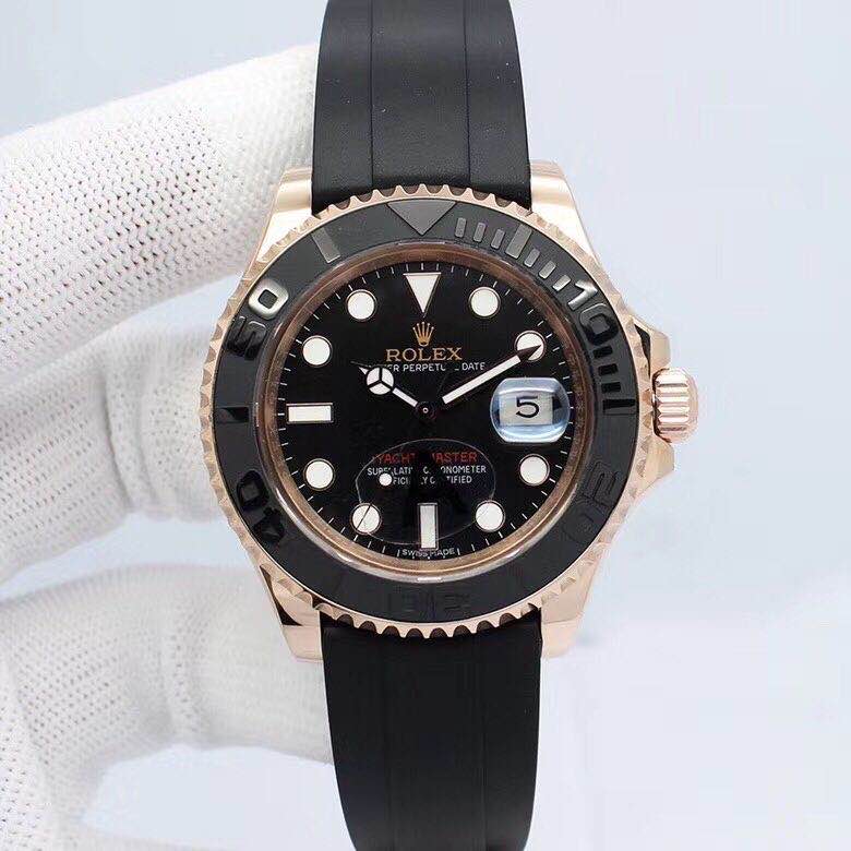 ROLEX 로렉스 1:1 제작 베스트 에디션 요트마스터 116655 블랙 세라믹 베젤 블랙 다이얼 러버스트랩 오토매틱 무브먼트 rol0461