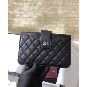 CHANEL 샤넬 램스킨 카드 장지갑 C14012 (금장/은장)